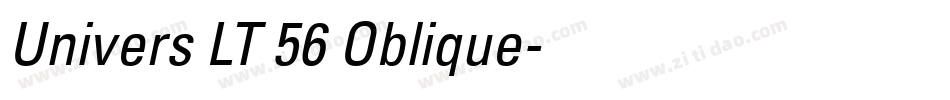 Univers LT 56 Oblique字体转换